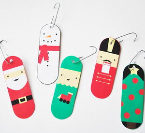 Santa and Nativity Printable Ornaments image relating to Printable Ornaments identified as Santa and Nativity Printable Ornaments